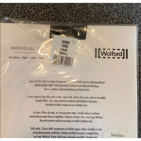 Wolford Individual 10 Tights in Black Size small new in package - Picture 4 of 5